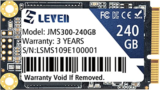 LEVEN JMS300 mSATA SSD 256GB 240GB 3D NAND SATA III 6 Gb/s, mSATA (30x50.9mm) Internal Solid State Drive