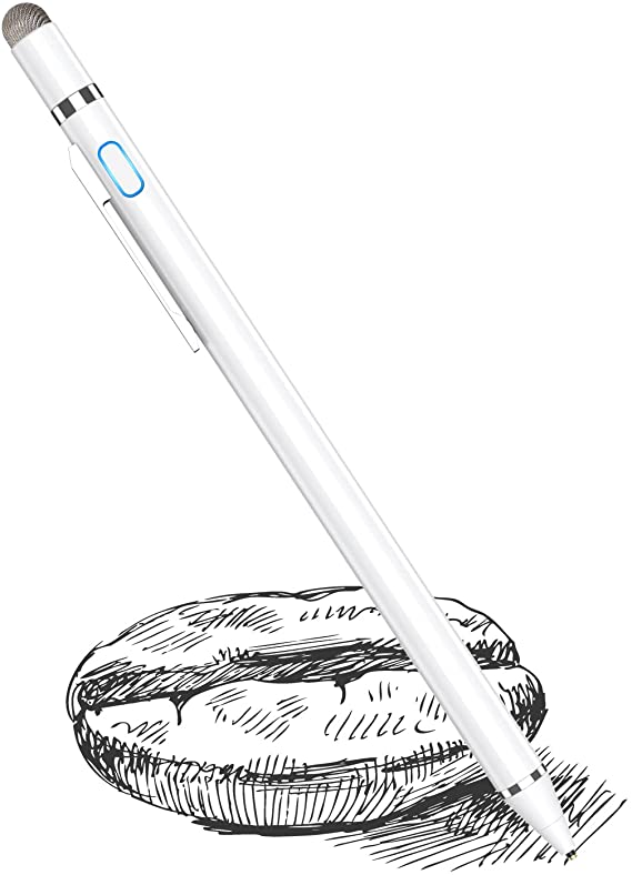 Stylus Pens for Touch Screens, Fine Point Rechargeable Active Stylus Pencil Digital Pens Compatible with iPhone iPad HP DELL Tablet Chromebook Kindle Fire