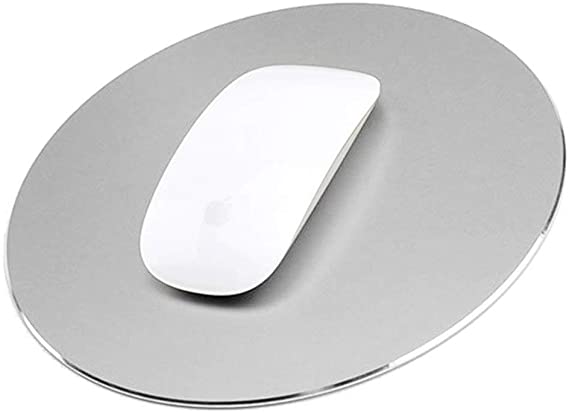 Mouse Pad Round Aluminum Alloy Mouse Pad Winter and Summer Dual-Use Waterproof Anti-ski Matte Metal