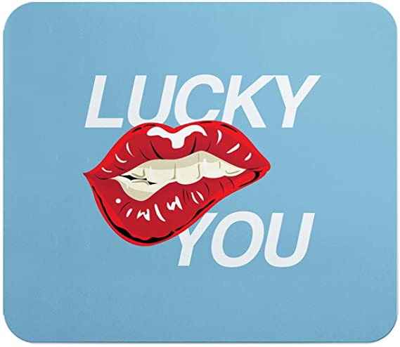 Loud Universe Lucky You Kiss Lust Rectangular Thick Flexible Mouse Pad