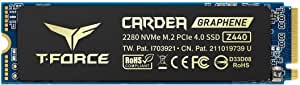 TEAMGROUP T-Force CARDEA Zero Z440 2TB DRAM SLC Cache, 3D NAND, TLC NVMe PCIe Gen4 M.2 2280 Gaming SSD Read/Write 5,000/4,400 MB/s TM8FP7002T0C311