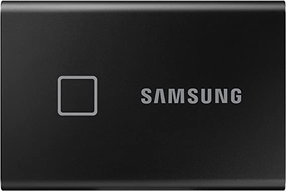 Samsung T7 Touch Portable SSD - 1 TB - USB 3.2 Gen.2 External SSD Metallic Black (MU-PC1T0K/WW)