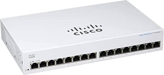 Cisco Business CBS110-16T Unmanaged Switch, 16 Port GE, Limited Lifetime Protection (CBS110-16T-NA)