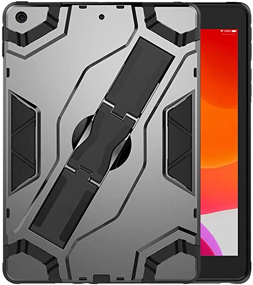 Escort Case Compatible with iPad Mini 3/2 / 1 - Heavy Duty Rugged Shockproof PC&TPU Armor Bumper Portable Hand Strap & Stand Hybrid Cover For Mini 1 / Mini 2 / Mini 3 Black