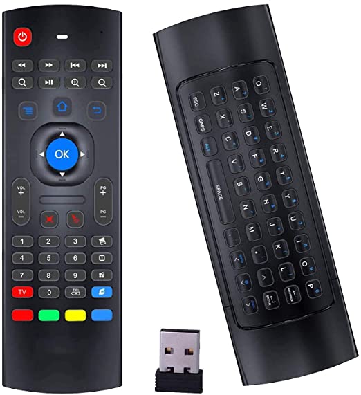 Air Remote Mouse 2.4GHz Mini Wireless Keyboard Mouse with Voice Input Android TV Remote Control Infrared Leaning for Android TV Box,Mini PC,Mac OS