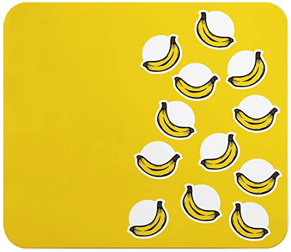 Loud Universe Banana Pattern Rectangular Thick Flexible Mouse Pad