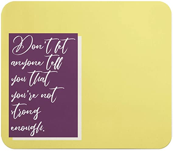 Loud Universe Inspirational Motivational Strong Girl Rectangular Thick Flexible Mouse Pad