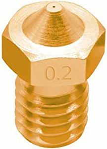 3D Printer V6 M6 Threaded E3D Brass Nozzle 0.2mm