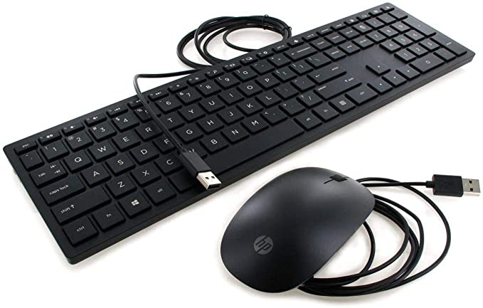 HP TPC-P001K USB Wired - Black Keyboard with Mouse 928923-001