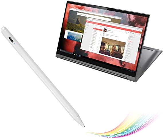 Active Stylus Pencil for Lenovo Yoga C940 15.6", Type-C Charge Electronic Capacitive Digital Fine Tip Pens Compatible with Lenovo Yoga C940 15.6" FHD,Good for Sketching and Note-Taking Pens, White