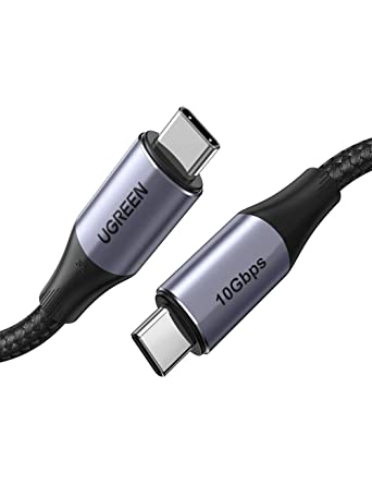 UGREEN USB-C to USB-C Cable 100W Power Delivery USB C 3.1 Gen 2 10Gbps 4K Video Compatible with MacBook Pro Air iPad Pro 2020 Chromebook Samsung Galaxy S20 S10 Pixel 4XL PS5 Nintendo Switch 3ft