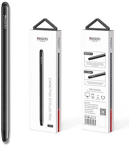 Yishido ST01 High Resolution Double-Tip Negative Stylus Pen Capacitive Touch Screen for iPad Pro Computer Discs - Black