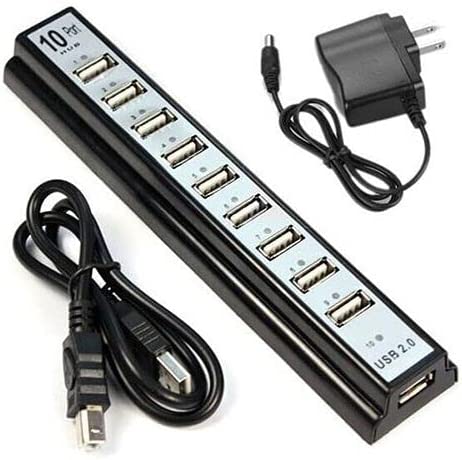 Generic 10 Port Hi-Speed USB 2.0 Hub Splitter + US