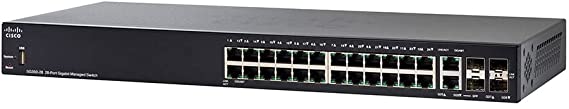 SWITCH CISCO SMART SG350-28 24PORT 10/100/1000MBPS + 4PORT GIGABIT SFP MANAGED RACKMOUNT