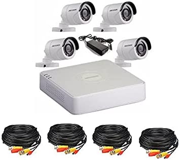 Hikvision 4CH CCTV Kit with 4 Outdoor Night Vision Camera (720P, 1Mp)