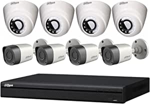 DAHUA 8 Pack Outdoor Indoor Security Cameras 2MP Night Vision Camera with Mobile Viewable Recorder