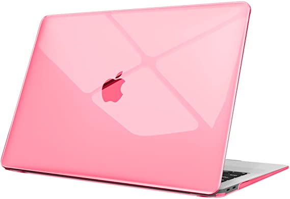 FINTIE Case for MacBook Air 13 Inch (2020 & 2019 & 2018 Release) A2179 / A1932 - Protective Snap On Hard Shell Cover for New MacBook Air 13 Retina Display with Touch ID, Crystal Pink