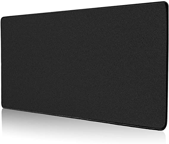 ALOANES Large Gaming Mouse Pad with Non-Slip Rubber Base,Stitched Edge,Desk mat for Laptop,Computer & PC, Wristing Pad for Gamer,Office & Home,Classic Black XL