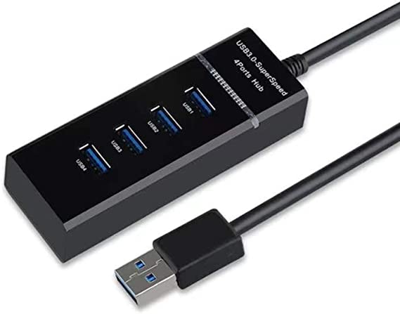 USB Hub, 4 Port USB 3.0 Hub, Ultra Portable Data Hub Applicable for Mac, XPS, PC, Flash Drive, Mobile HDD