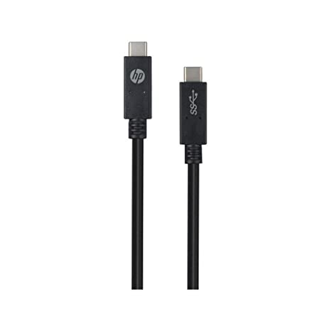 HP USB C to USB C v3.1 Cable - 6 Feet (2M) - Fast Charge at 480Mbps - Great for USB-C Devices Galaxy S8, S8+, S9, Google Pixel and Others