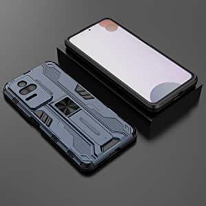 جراب لهاتف شاومى Redmi K50 ، - غطاء مسند ظهر Iron Man Rugged - غطاء مقاوم للصدمات شديد التحمل - مقاوم للانزلاق - غطاء أصلي جديد من GrabMobily - أزرق