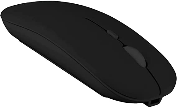 Bluetooth Mouse, Wireless Mouse, Rechargeable Bluetooth Mouse for MacBook pro/MacBook air/Laptop/iMac/iPad/pc, Slim Silent Mouse 2.4G Portable Mobile Optical Office Mouse(Black)