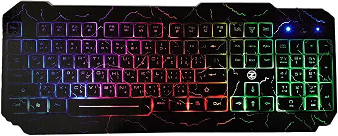 Techno Zone E-3 Gaming Membrane Keyboard | Rainbow Backlit Light Effects | HighEnd | E3