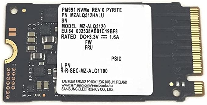 OEM Samsung SSD 512GB PM991 M.2 2242 42mm NVMe PCIe Gen3 x4 MZALQ512HALU MZ-ALQ5120 Solid State Drive M Key