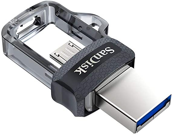 SanDisk 64GB Ultra Dual USB 3.0 and Micro USB Flash Drive, Up to 150MB/s Read Speed