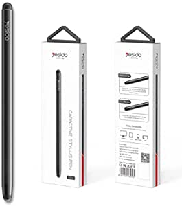 Yishido ST01 High Resolution Double-Tip Capacitive Touch Screen Negative Stylus Pen for iPad Pro Computer Discs, Black