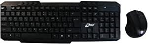 Zero ZR5806 Wireless Keyboard And Mouse Combo Multimedia English/Arabic For PC And Laptop Black