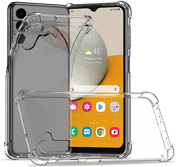 Galaxy A13 5G Case, OUBA Rubber Slim Thin Flexible Clear TPU Shock-Absorbing Corners Anti-Scratches Lightweight Gel Soft Silicone Protective Case Cover for Samsung Galaxy A13 5G - Clear