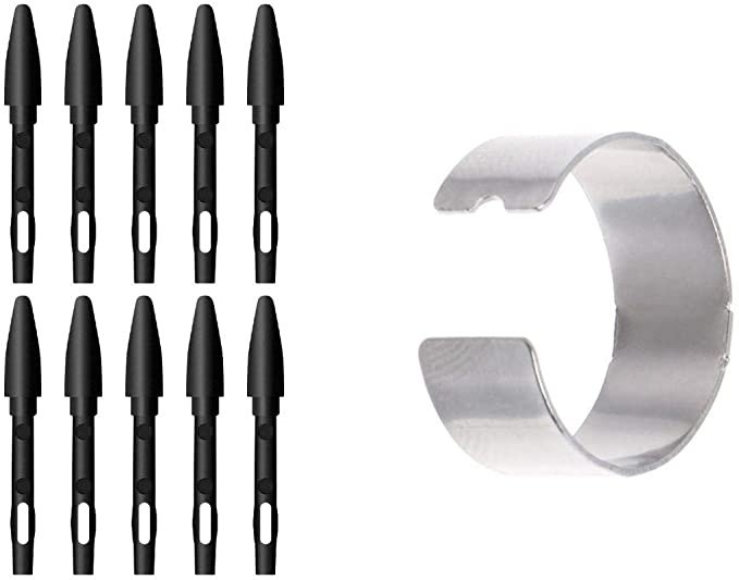 Replacement Tip Nibs for Huion Stylus Pen PN01 for Pen P80 P68 for Model 420 H420 K58 H58L 680S H580 680TF H610PRO 1060PLUS W58 DWH69 WH1409 Graphic Tablets UGEE GAOMON King (Black)