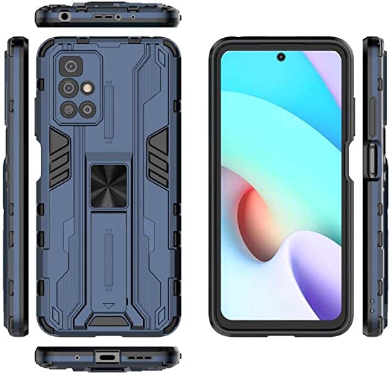 ALPHA Supersonic Case for Xiaomi Redmi 10 2022 4G, Anti-Slip Ultra Thin Shock Absorption Kickstand Protective, Cover for Xiaomi Redmi 10 2022 4G - Blue