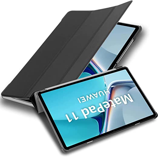 Cadorabo Tablet Case Compatible with Huawei MatePad 11 (10.95 Inches) in Satin Black - Ultra Thin Protective Case with Auto Wake Up and Stand Function