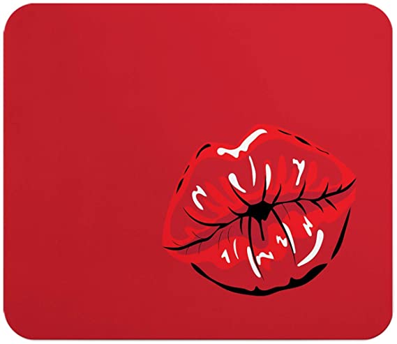 Loud Universe Lips Lust Pattern Lips Kiss Rectangular Thick Flexible Mouse Pad