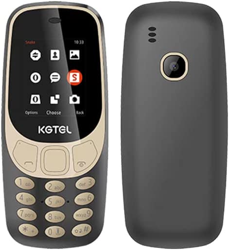 Kgtel KG3310 2G Keypad Mobile,Dual-Sim, Longlasting 13Days Standby Mobile With Camera, Flash Light, Wireless FM Radio, MT6261D CPU (Gold)