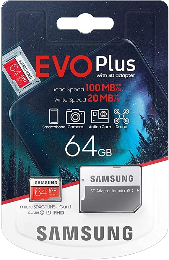 Samsung Evo Plus 2020 64GB MicroSDXC Class 10 UHS-I Flash Memory