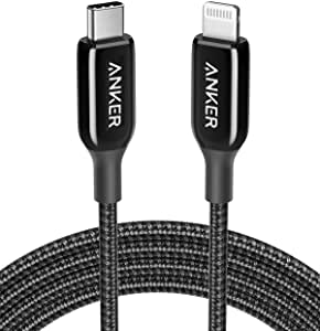 Anker USB C to Lightning Cable PowerLine+ III MFi Certified Lightning Cable for iPhone 11/11 Pro / 11 Pro Max/X/XS/XR/XS Max / 8/8 Plus/AirPods Pro, Supports Power Delivery (6ft, black)