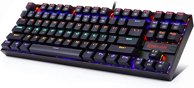 REDRAGON K552 KUMARA Gaming Mechanical Keyboard - Red Switch Linear & Silent - Rainbow LED Lighting