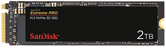 SanDisk SDSSDXPM2-2T00-G25 Extreme PRO 2 TB M.2 NVMe 3D SSD, Black