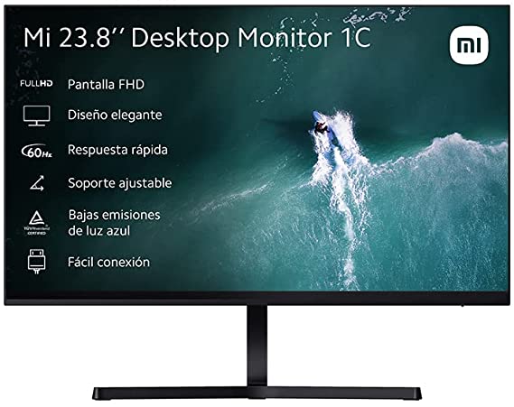 Xiaomi Mi Desktop Full HD Monitor 1C, BHR4510GL, 23.8 inch, 60 Hz - Black