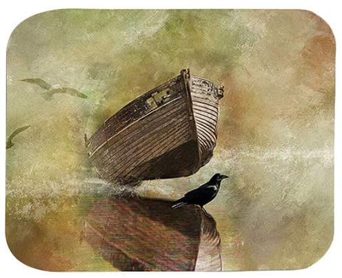 Boat Print 22 X 18 Cm Mouse Pad For Pc & Laptop, Multi Color