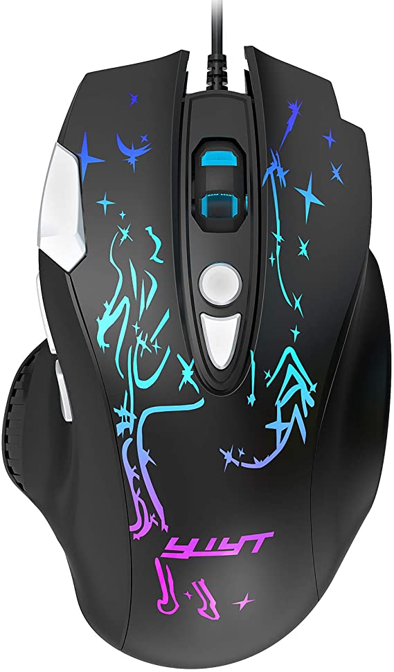 Staright G855 Wired Optical Mouse 8 Button LED backlight Effect Ergonomic 4-level DPI Adjustable Gaming Office Mouse