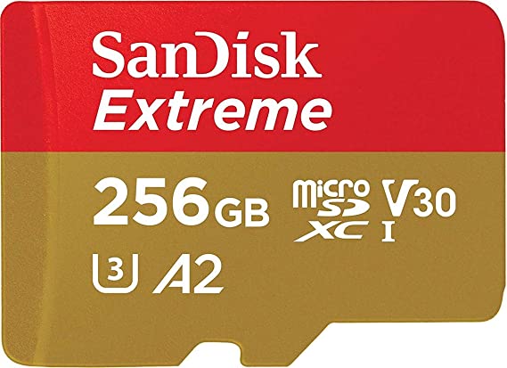 SanDisk 256GB Extreme UHS-I microSDXC Memory Card with SD Adapter
