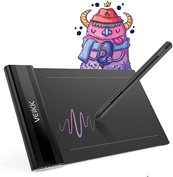 VEIKK S640 V2 6x4 inch Graphic Drawing Tablet, OSU Tablet, with 8192 Level Battery-Free Pen, Compatible with Windows/Mac/ Andorid OS for Painting, Sketch, Design, Online Teaching & Art Creation