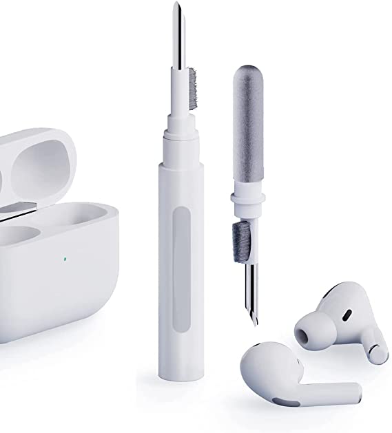 MIGCO Cleaner Kit for Airpods Pro 1 2 Multi-Function Cleaning Pen Soft Brush for Bluetooth Earphones Case, Wireless Earphones, Wireless Earbuds Cleaning Tools for Huawei Samsung MI Earbuds-White