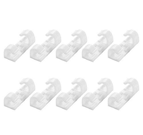Cable Clips - 20pcs Wiring Accessories Cable Clips Buckle Management Organizer Securing Wire Storage Clips Housing Data Line Fastener Holder (White)