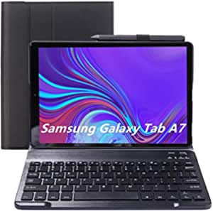 MKL Keyboard Case for Galaxy Tab A7 10.4 2020, Slim Folio Cover Removable Detachable Wireless Bluetooth Keyboard for -T500 -T505 -T507 10.4 inch (Black)