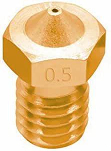 3D Printer V6 M6 Threaded E3D Brass Nozzle 0.5mm